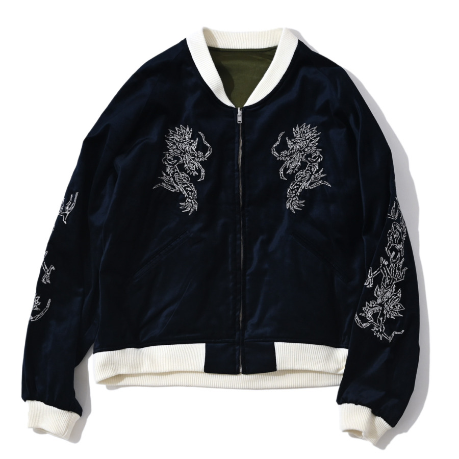 Sasquatchfabrix. (EASTEND DRAGON SOUVENIR JACKET Navy × Dark Green) 通販 ｜  SUPPLY TOKYO online store