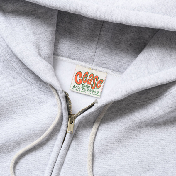 CEASE /// STANDARD ZIP HOODIE ASH GREY 02