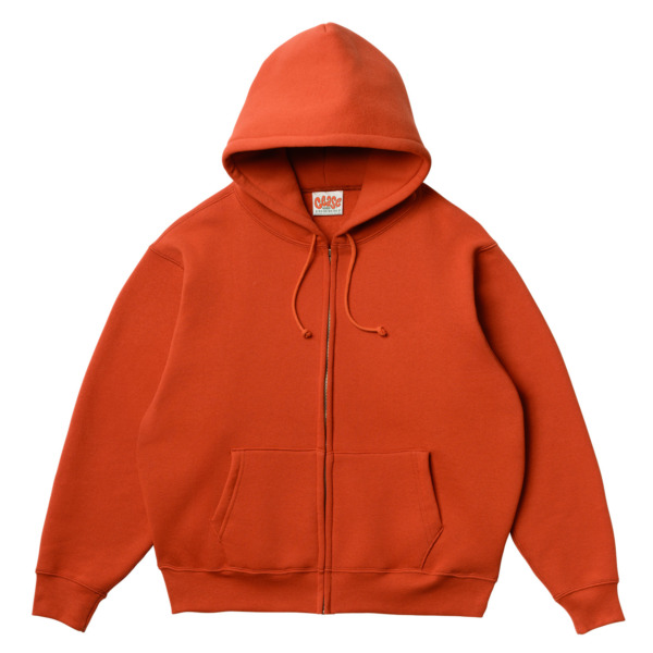 CEASE /// STANDARD ZIP HOODIE BURNT ORANGE 01