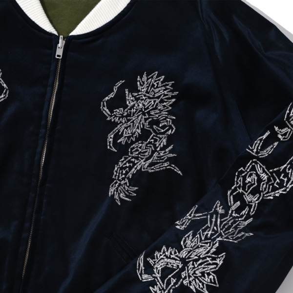 Sasquatchfabrix. /// EASTEND DRAGON SOUVENIR JACKET Navy × Dark Green 03