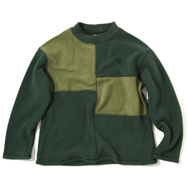 sexhippies /// Box Fleece Mock Neck Olive 01