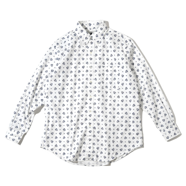 BELL STAMP WEAR /// BELL COMMONS SHIRT 総柄White 01