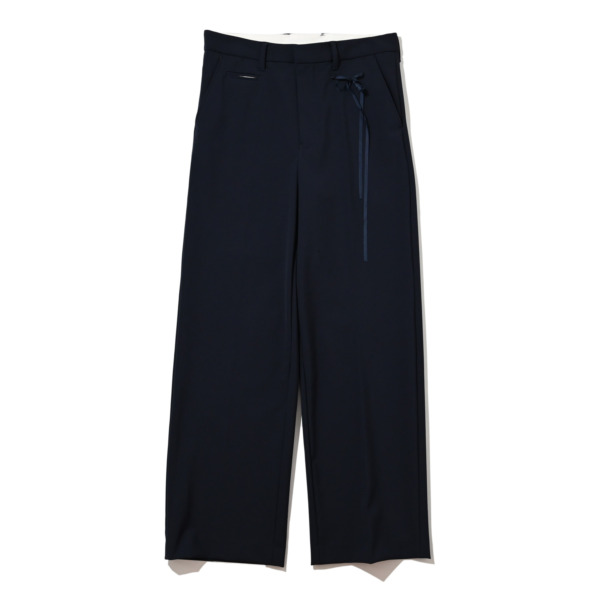 Midorikawa /// STRETCH WIDE SLACKS Navy 01