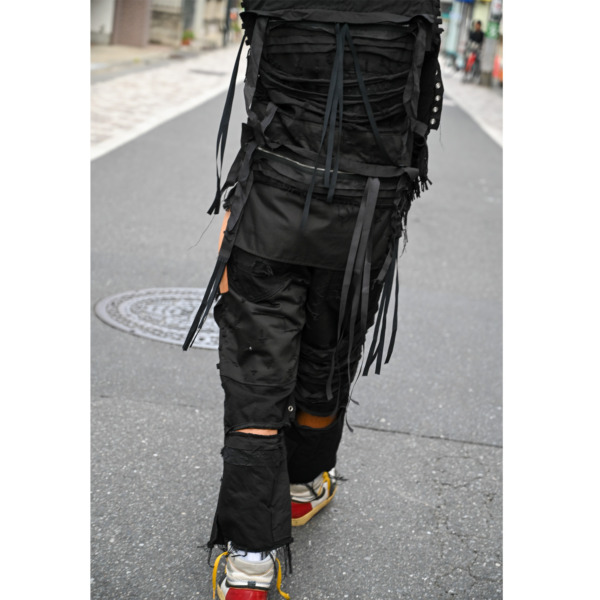 Midorikawa /// BORO PANTS Black 09