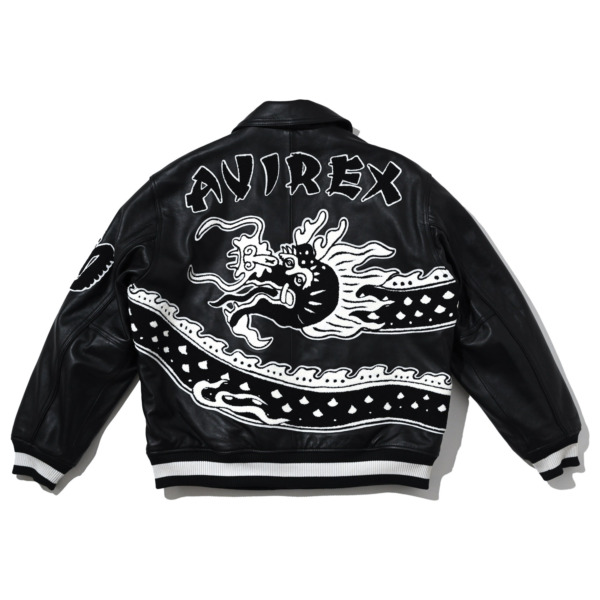 Sasquatchfabrix. /// × AVILEX “EASTEND DRAGON” Varsity Jacket Black 02