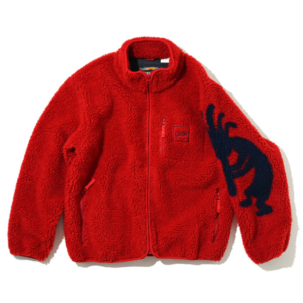 LQQK STUDIO /// KOKOPELLI FLEECE Red 01