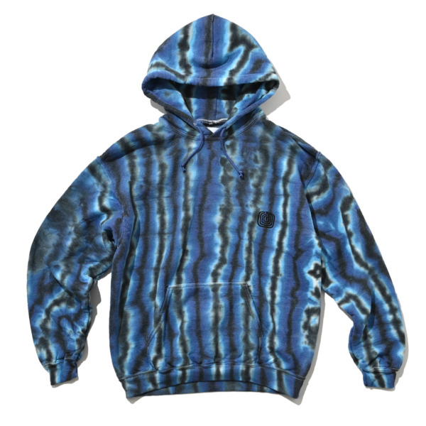 Sasquatchfabrix. /// SWEAT HOODIE  “MIX STRIPE DYE” Blue Stripe 01