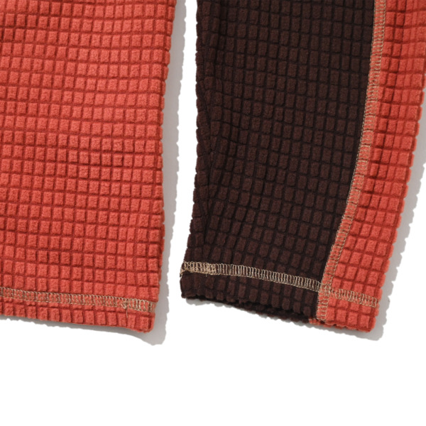 sexhippies /// Grid Fleece 2.0 Dark Brown/ Terracotta 03