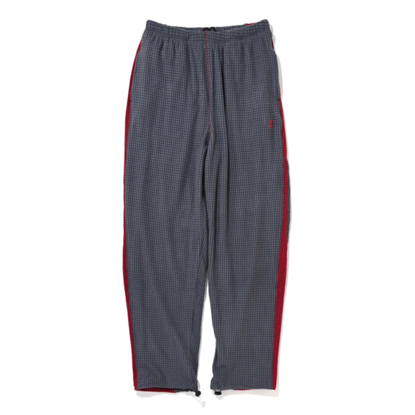 sexhippies /// Grid Fleece Pant Gunmetal/Burgundy 01