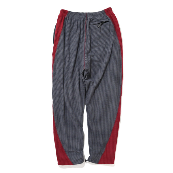 sexhippies /// Grid Fleece Pant Gunmetal/Burgundy 02