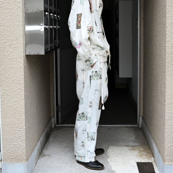 Midorikawa /// Linen Apron Easy Pants Dream 09