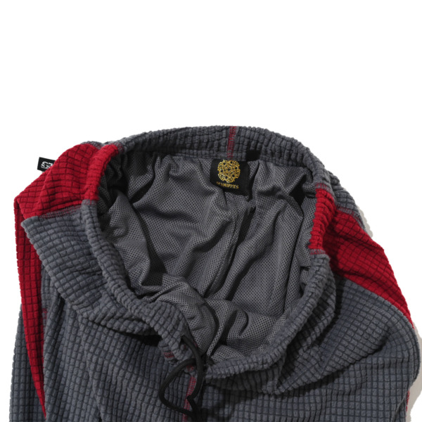 sexhippies /// Grid Fleece Pant Gunmetal/Burgundy 05