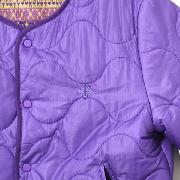 sexhippies /// Reversible Jaquard Knit Insulated Jacket Purple/ Olive 02