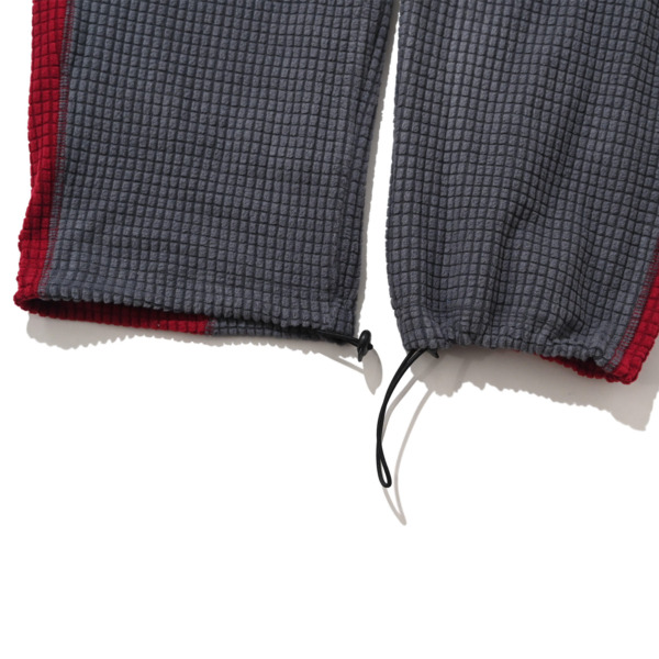 sexhippies /// Grid Fleece Pant Gunmetal/Burgundy 06