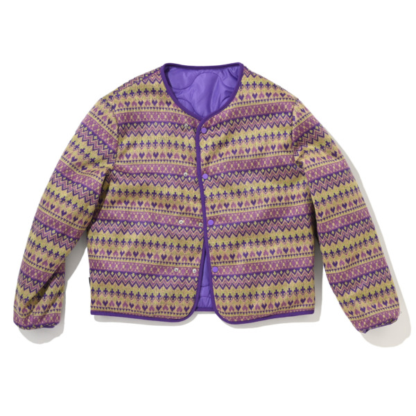 sexhippies /// Reversible Jaquard Knit Insulated Jacket Purple/ Olive 03