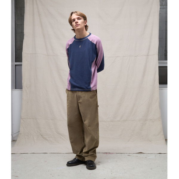 sexhippies /// Grid Fleece 2.0 Navy/ Lilac 07