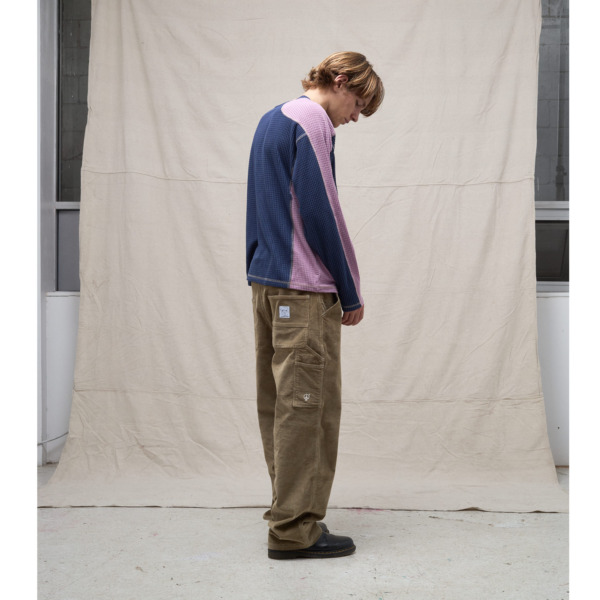 sexhippies /// Grid Fleece 2.0 Navy/ Lilac 06