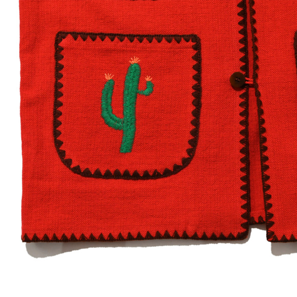 Sasquatchfabrix. /// MEXICAN EMBROIDERY JACKET Red 04