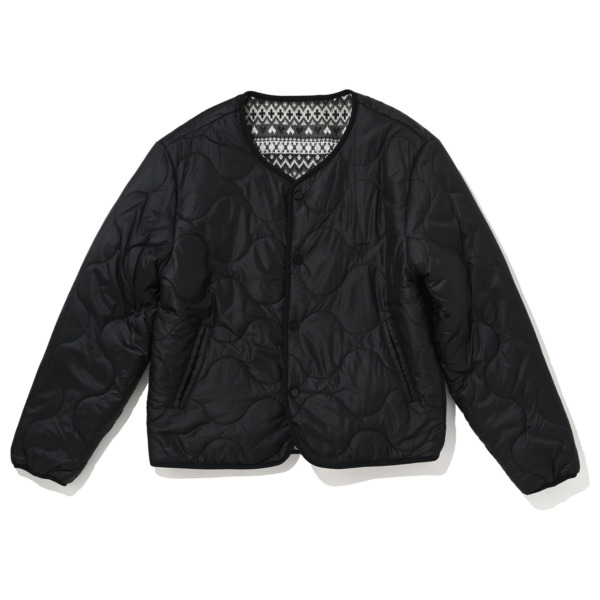 sexhippies /// Reversible Jaquard Knit Insulated Jacket Black/ Grey 01