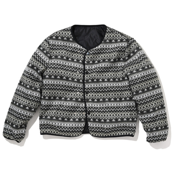 sexhippies /// Reversible Jaquard Knit Insulated Jacket Black/ Grey 03