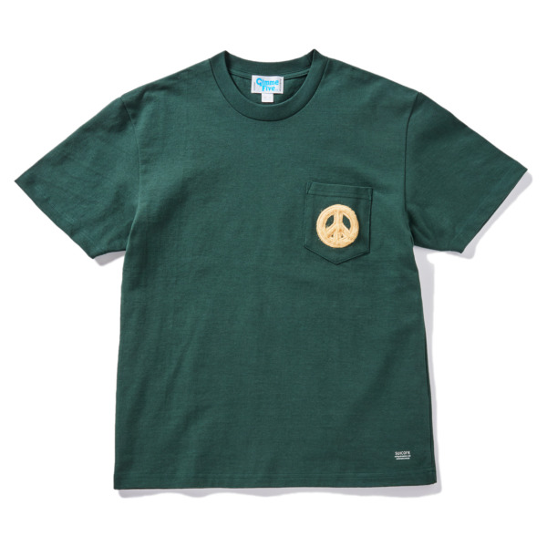 SUICOKE x GIMME 5 /// PEACE POCKET S/S TEE Green 01