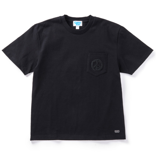 SUICOKE x GIMME 5 /// PEACE POCKET S/S TEE Black 01