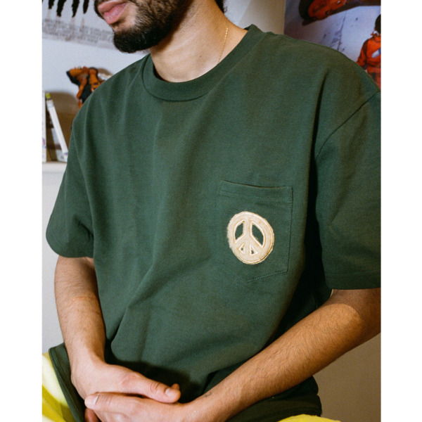 SUICOKE x GIMME 5 /// PEACE POCKET S/S TEE Green 05